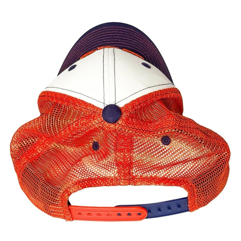 Clemson Tigers Mesh Snapback Hat Cap Paw Orange Purple Embroidered Adjustable